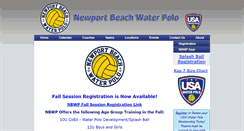 Desktop Screenshot of newportbeachwaterpolo.com